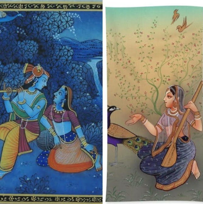 The Bani Thani and Radha Krishna miniature art