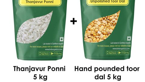 B&B Organics Thanjavur Ponni(5Kg) & Hand Pounded Toor Dal (5Kg) Combo Pack