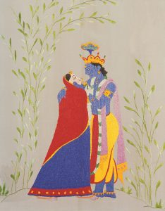 A Chamba Rumal with Krishna and Radha 