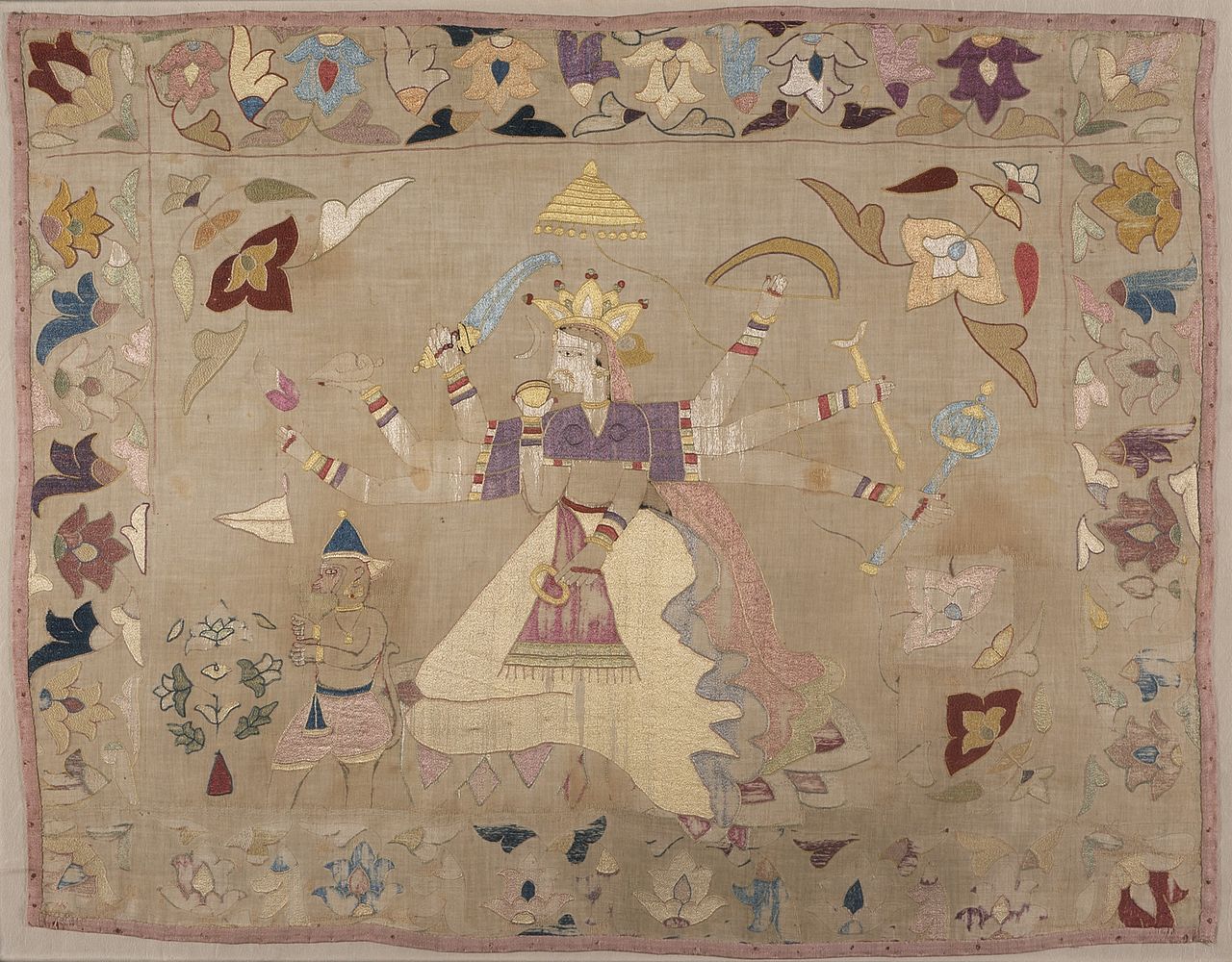 A Chamba Rumal depicting a scene from the Ramayana