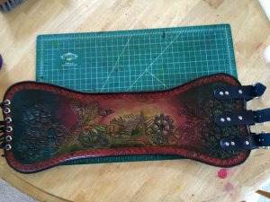 applying of antiques - painted leather craft