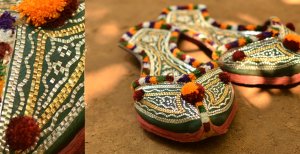 Cuts of Kutch: Leather sandals with embroidery
