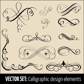 vector-set-calligraphic-page-decoration-design-elements-elegant-elements-your-design