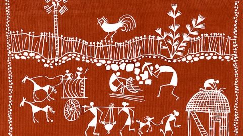 The Warli tribe is one of the largest in India, located outside of Mumbai